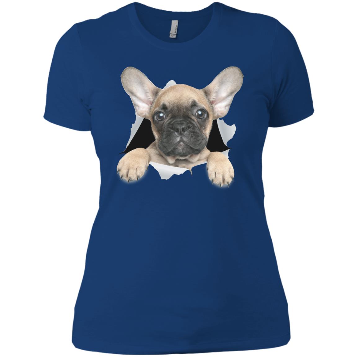 French Bulldog Pup Ladies T Shirt Winston Bear