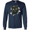 Black Kitten Long Sleeve Ultra Cotton T-Shirt