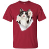 Black & White Reaching Cat Ultra Cotton T-Shirt