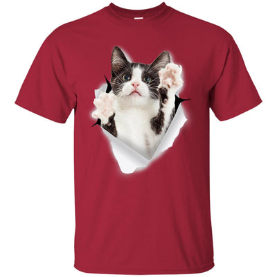 Black & White Reaching Cat Ultra Cotton T-Shirt
