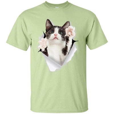 Black & White Reaching Cat Ultra Cotton T-Shirt