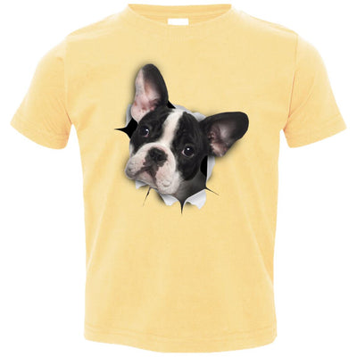Black & White Frenchie Toddler Jersey T-Shirt