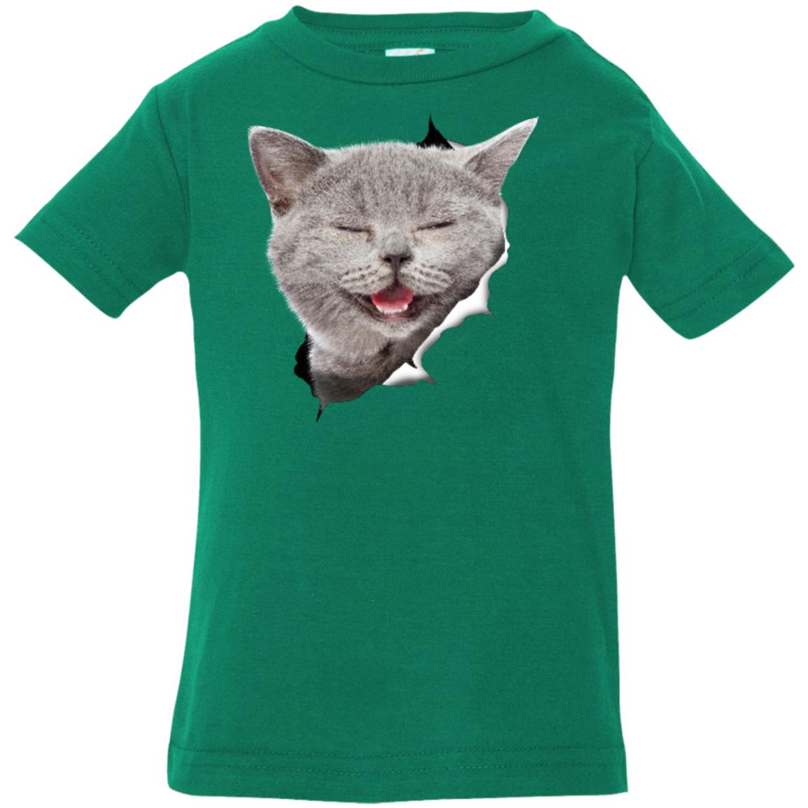 Grey Cat Laughing Infant Jersey T-Shirt