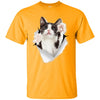 Black & White Reaching Cat Ultra Cotton T-Shirt