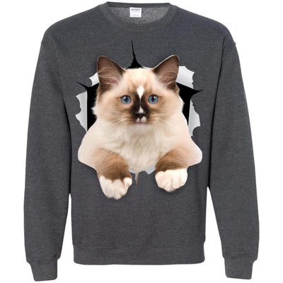 Brown Ragdoll Cat Crewneck Pullover Sweatshirt