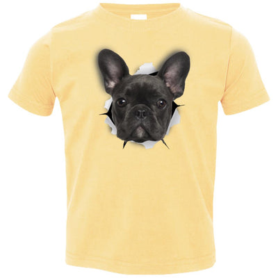 Black Frenchie Toddler Jersey T-Shirt