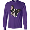 Black & White Frenchie Long Sleeve Ultra Cotton T-Shirt