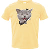 Grey Cat Laughing Toddler Jersey T-Shirt