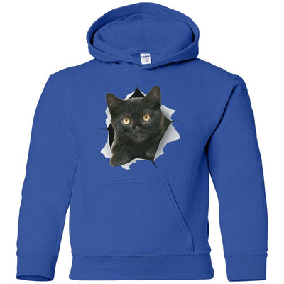 Black Kitten Youth Pullover Hoodie