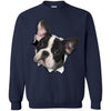 Black & White Frenchie Crewneck Pullover Sweatshirt