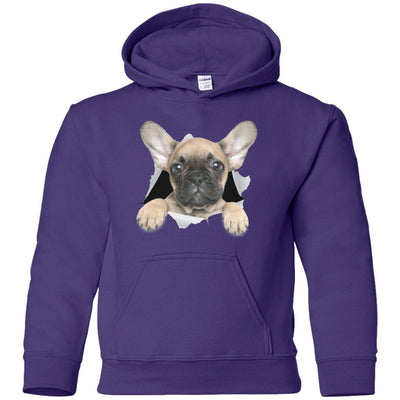 French Bulldog Pup Youth Pullover Hoodie