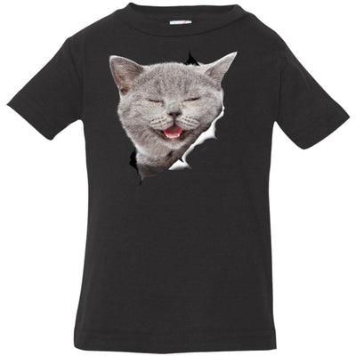 Grey Cat Laughing Infant Jersey T-Shirt