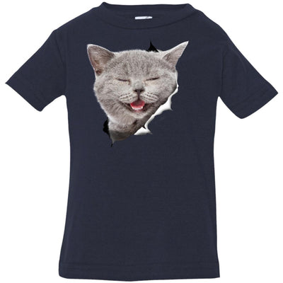 Grey Cat Laughing Infant Jersey T-Shirt