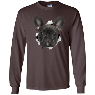 Black Frenchie Long Sleeve Ultra Cotton T-Shirt