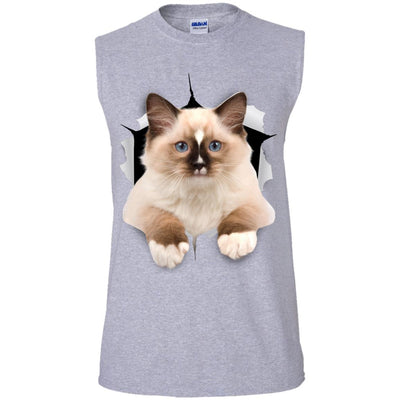 Brown Ragdoll Cat Men's Ultra Cotton Sleeveless T-Shirt