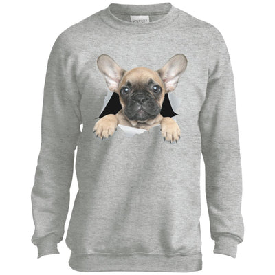 French Bulldog Pup Youth Crewneck Sweatshirt
