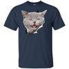 Grey Cat Laughing Youth Cotton T-Shirt