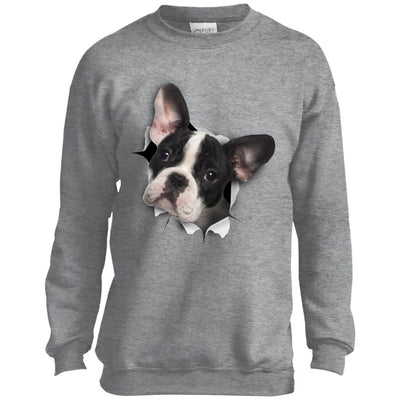 Black & White Frenchie Youth Crewneck Sweatshirt