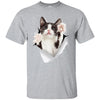 Black & White Reaching Cat Ultra Cotton T-Shirt