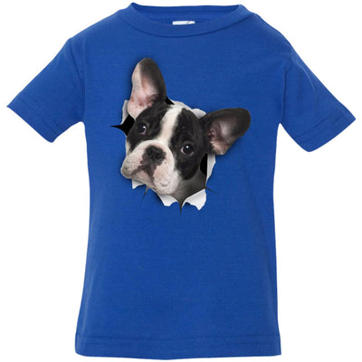 Black & White Frenchie Infant Jersey T-Shirt
