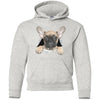 French Bulldog Pup Youth Pullover Hoodie