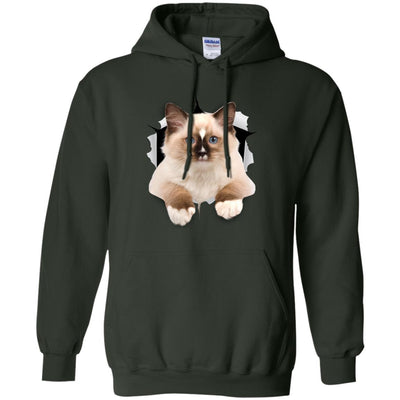 Brown Ragdoll Cat Pullover Hoodie