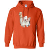 White Cat Reaching Pullover Hoodie
