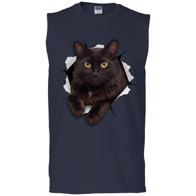 Black Cat Men's Ultra Cotton Sleeveless T-Shirt