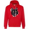 Black Cat Licking Heavyweight Pullover Fleece Hoodie