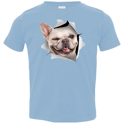 Winking Frenchie Toddler Jersey T-Shirt