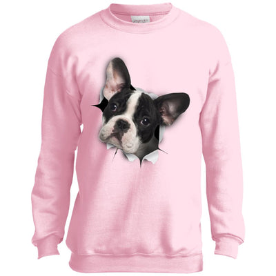 Black & White Frenchie Youth Crewneck Sweatshirt