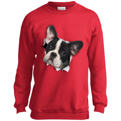 Black & White Frenchie Youth Crewneck Sweatshirt