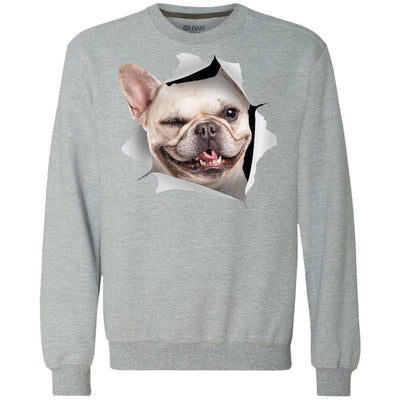 Winking Frenchie Heavyweight Crewneck Sweatshirt