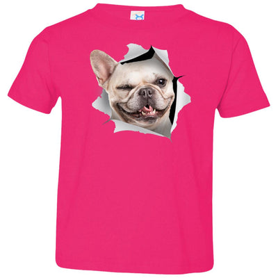 Winking Frenchie Toddler Jersey T-Shirt