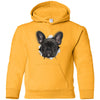 Black Frenchie Youth Pullover Hoodie