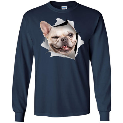Winking Frenchie Long Sleeve Ultra Cotton T-Shirt