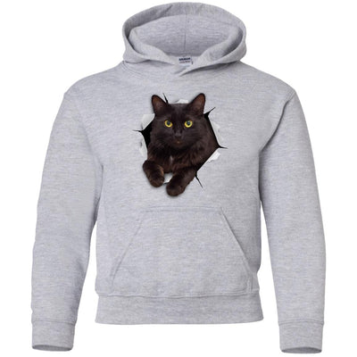 Black Cat Youth Pullover Hoodie