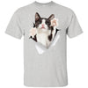 Black & White Reaching Cat Youth Cotton T-Shirt