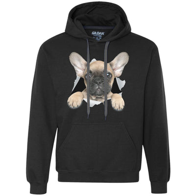 French Bulldog Pup Heavyweight Pullover Fleece Hoodie