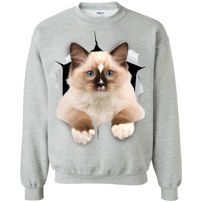 Brown Ragdoll Cat Crewneck Pullover Sweatshirt