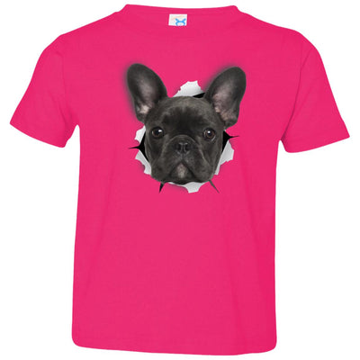 Black Frenchie Toddler Jersey T-Shirt