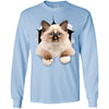 Brown Ragdoll Cat Long Sleeve Ultra Cotton T-Shirt