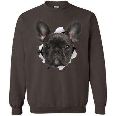 Black Frenchie Crewneck Pullover Sweatshirt