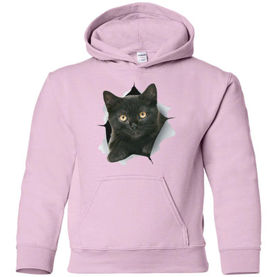 Black Kitten Youth Pullover Hoodie