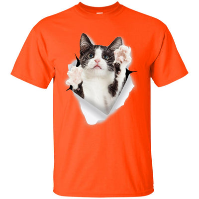 Black & White Reaching Cat Ultra Cotton T-Shirt