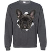 Black Frenchie Crewneck Pullover Sweatshirt