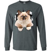 Brown Ragdoll Cat Long Sleeve Ultra Cotton T-Shirt
