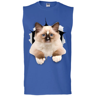 Brown Ragdoll Cat Men's Ultra Cotton Sleeveless T-Shirt