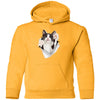 Black & White Reaching Cat Youth Pullover Hoodie