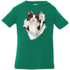 Black & White Reaching Cat Infant Jersey T-Shirt